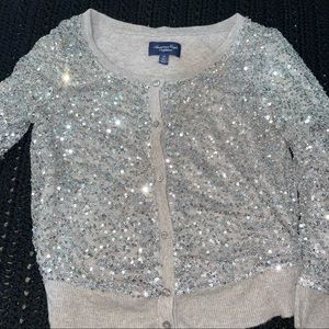 American Eagle Outfitters Button up Sequins cardigan